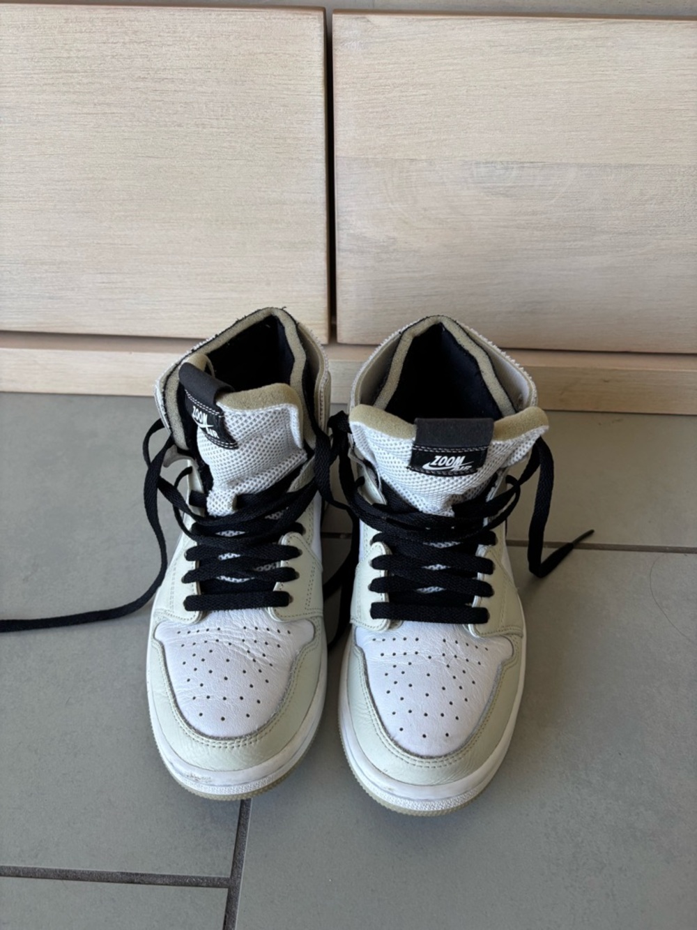 Nike Women's White and Black High-Top Sneakers